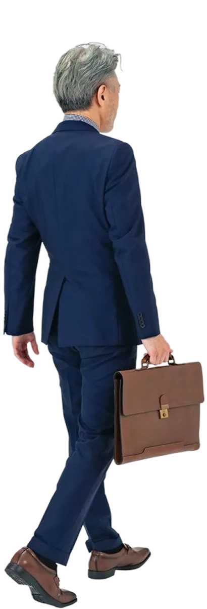 歩く社長の背中